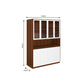 Elegance Crockery Unit – Walnut & Frosty White Finish