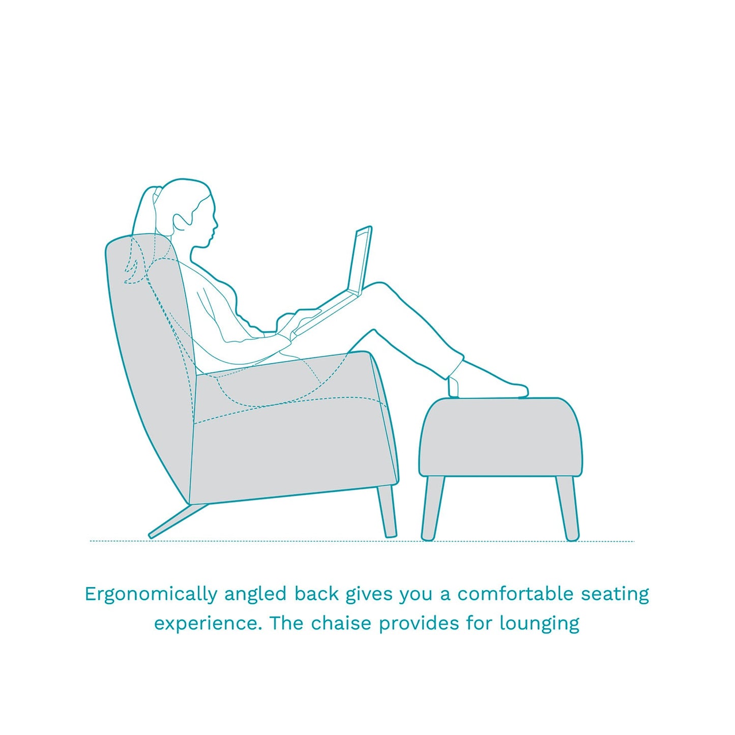 Rust Orange Fabric Accent Chair with Footstool – Ergonomic Comfort & Modern Style