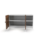 Wooden Shoe Rack with Doors & Open Shelves – Compact Footwear Storage (Holds 6–9 Pairs)