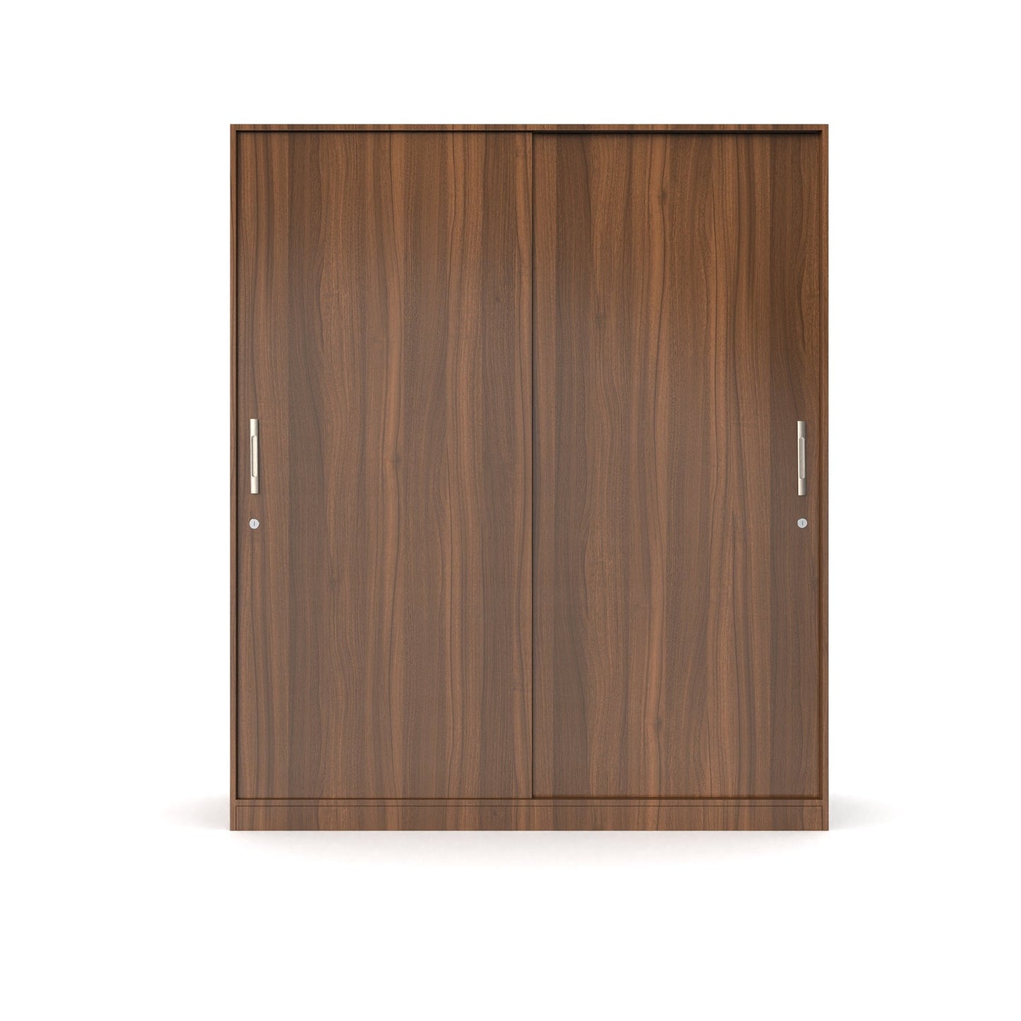 Classic Two-Door Sliding Wardrobe – Walnut Finish