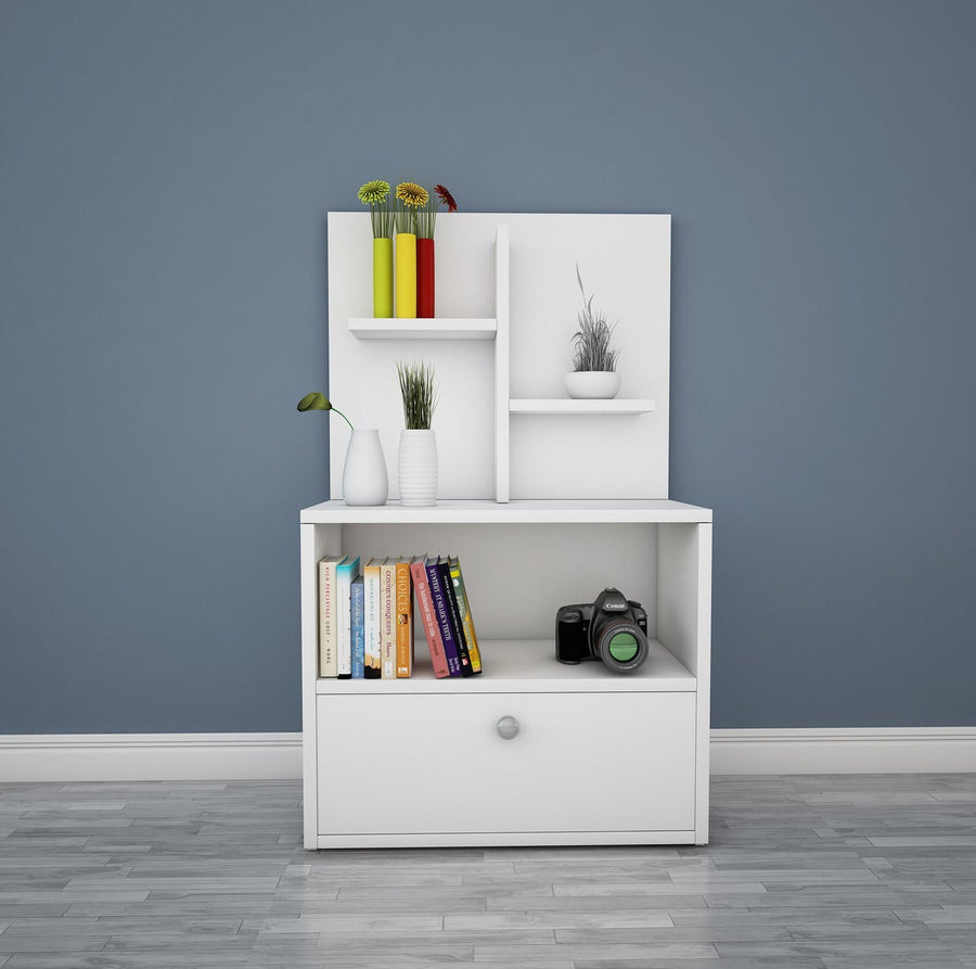 Alto Modern Side Table with Display Shelves