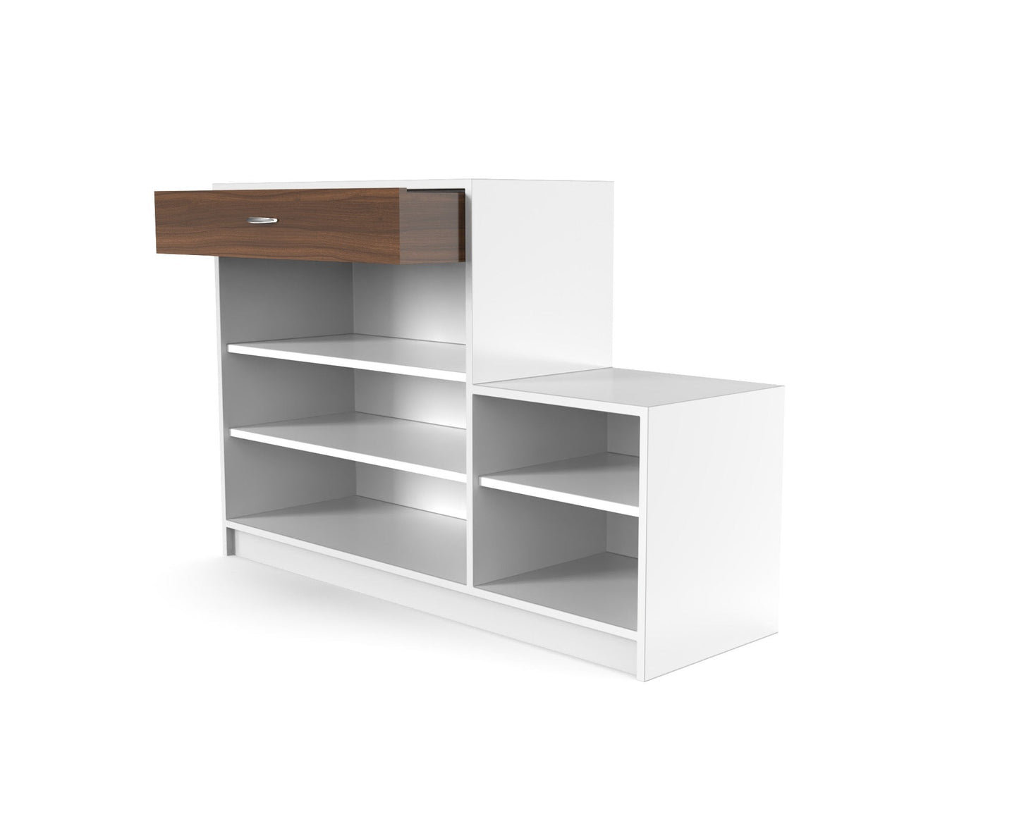 Wide Wooden Shoe Rack with Drawer & Side Shelves – Footwear Organizer (Holds 10–14 Pairs)