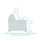 Velvet 1 Seater Sofa – Mineral Blue