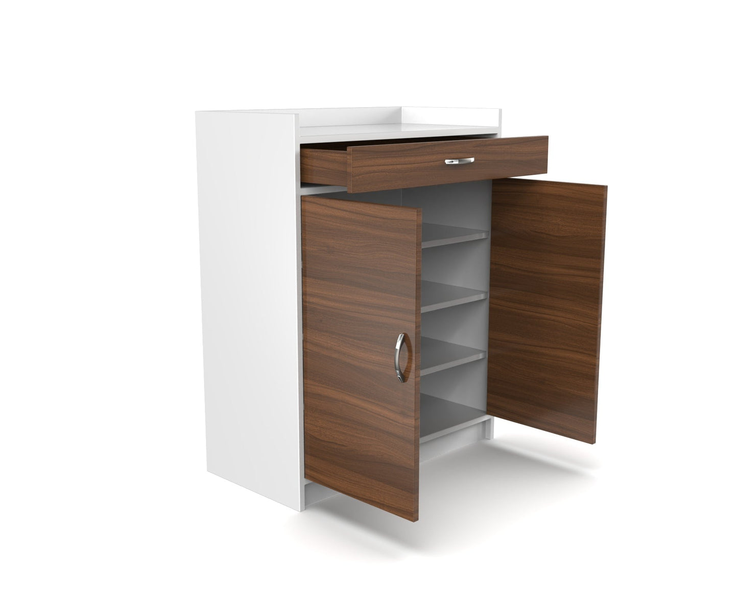 Tall Wooden Shoe Rack with Double Doors & Storage Drawer – Footwear Cabinet (Holds 10–18 Pairs)