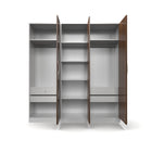 3 Door Wooden Wardrobe with Hanging Space & Shelves (6 Ft)