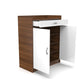 UrbanSpace Premium Shoe Rack with Drawer (Walnut & White Finish)