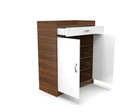 UrbanSpace Premium Shoe Rack with Drawer (Walnut & White Finish)