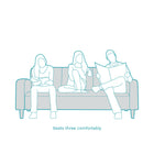 Sand Beige Leatherette 3-Seater Sofa – Modern Comfort & Elegant Design