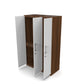 Modern 3-Door Wardrobe with White & Walnut Finish