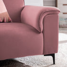 Velvet 1 Seater Sofa in Blush Pink Color