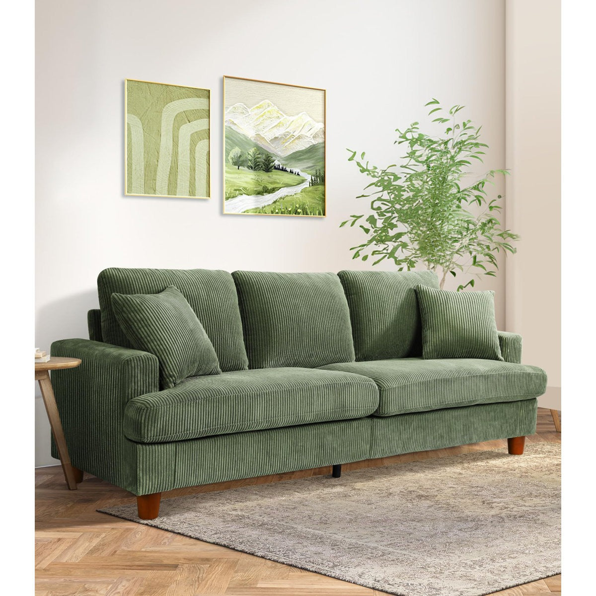 Corduroy 3-seater sofa