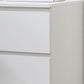 Oslo White Wooden 2 Drawer Bedside Table