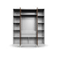 Modern 2-Door Wardrobe with Side Open Shelves (6ft x 7ft)