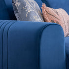 Sapphire Blue Velvet 3+1+1 Sofa Set – Luxurious Comfort & Modern Design
