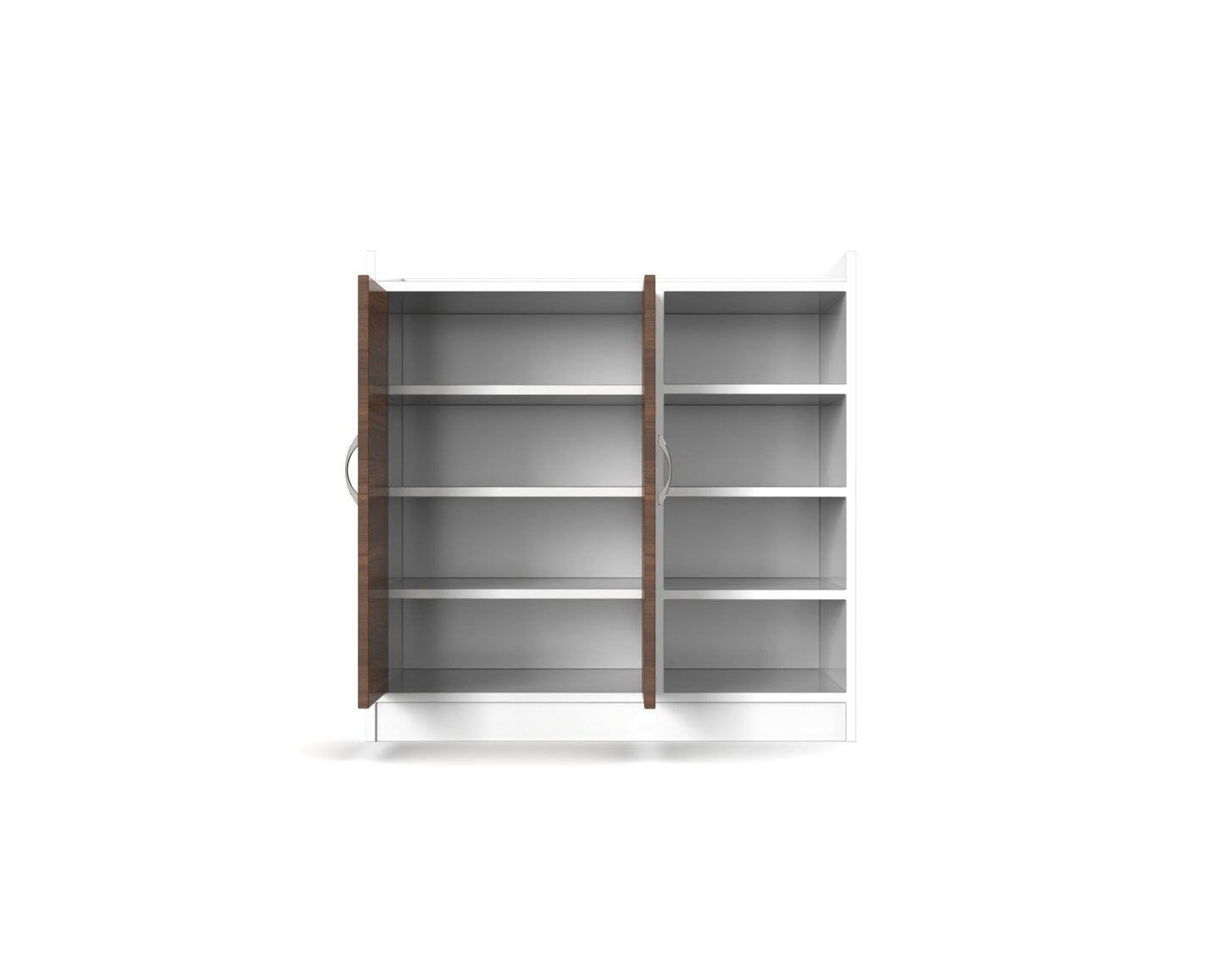 Wooden Shoe Rack with Double Doors & Open Side Shelves – Footwear Organizer (Holds 12–18 Pairs)