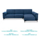 Fabric L-Shape Sofa in Moroccan Blue