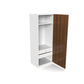 Single Door Compact Wardrobe with Hanging Rod & Storage Shelves
