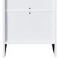Luna 3-Drawer White Bedside Table