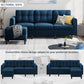 Sectional Sofa with Ottoman Reversible 3-Seater Chaise Lounge