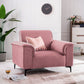 Velvet 1 Seater Sofa in Blush Pink Color