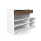 Wide Wooden Shoe Rack with Drawer & Side Shelves – Footwear Organizer (Holds 10–14 Pairs)