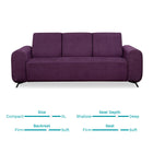 Purple Berry Fabric 3+1+1 Sofa Set – Modern Comfort & Stylish Living Room Furniture