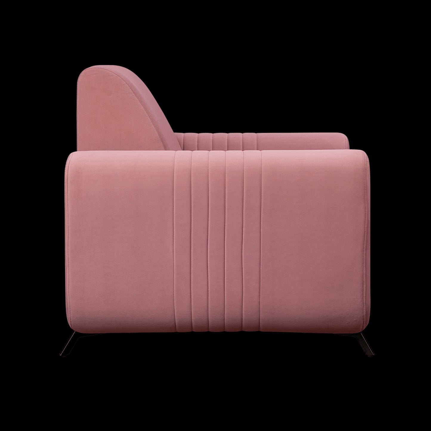 Fabric 1 Seater Sofa in Rose Blush Color