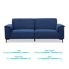 Sapphire Blue Velvet 5-Seater Sofa Set (3+1+1) – Elegant & Comfortable Living Room Furniture