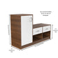 Contemporary Shoe Rack with Side Cabinet & Dual Drawers