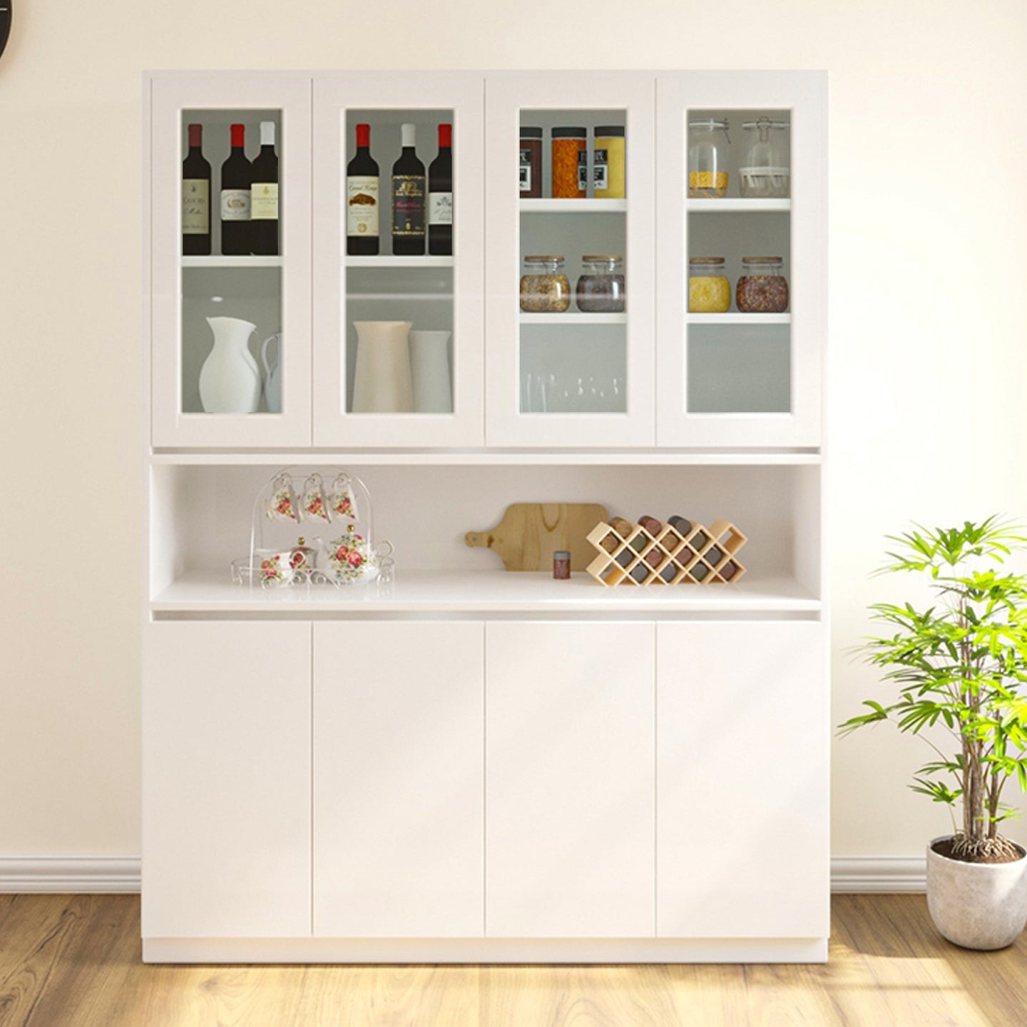 Crockery Unit – Frosty White Finish