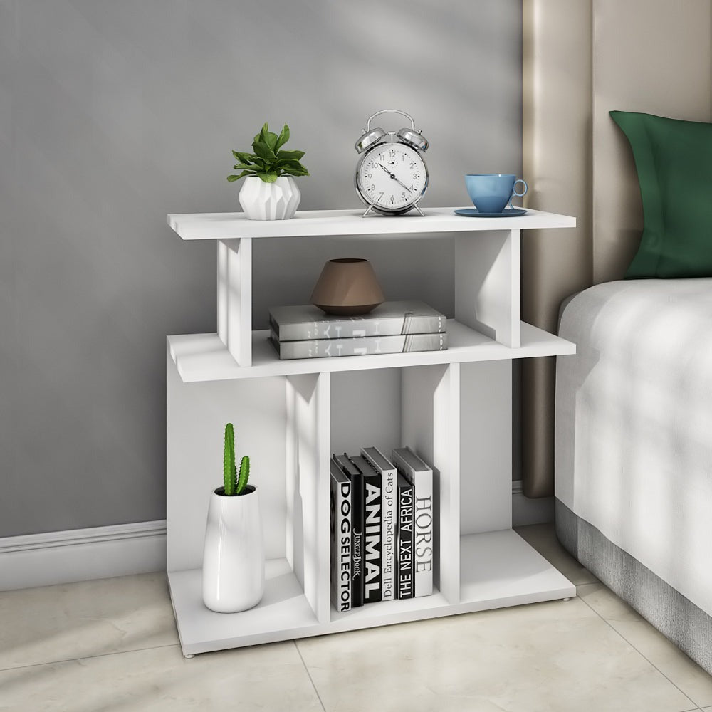 The Koda Modular End Table (White "S" Shape)