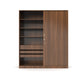Classic Two-Door Sliding Wardrobe – Walnut Finish