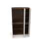 Modern 3-Door Wardrobe with White & Walnut Finish