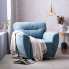 Velvet 1 Seater Sofa – Mineral Blue