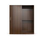 Classic Two-Door Sliding Wardrobe – Walnut Finish