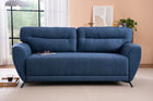 Navy Blue Fabric 3-Seater Sofa – Modern Design with Plush Comfort