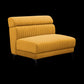 Mustard Yellow Velvet L-Shape Sofa – Spacious Sectional with Modern Quilted Design