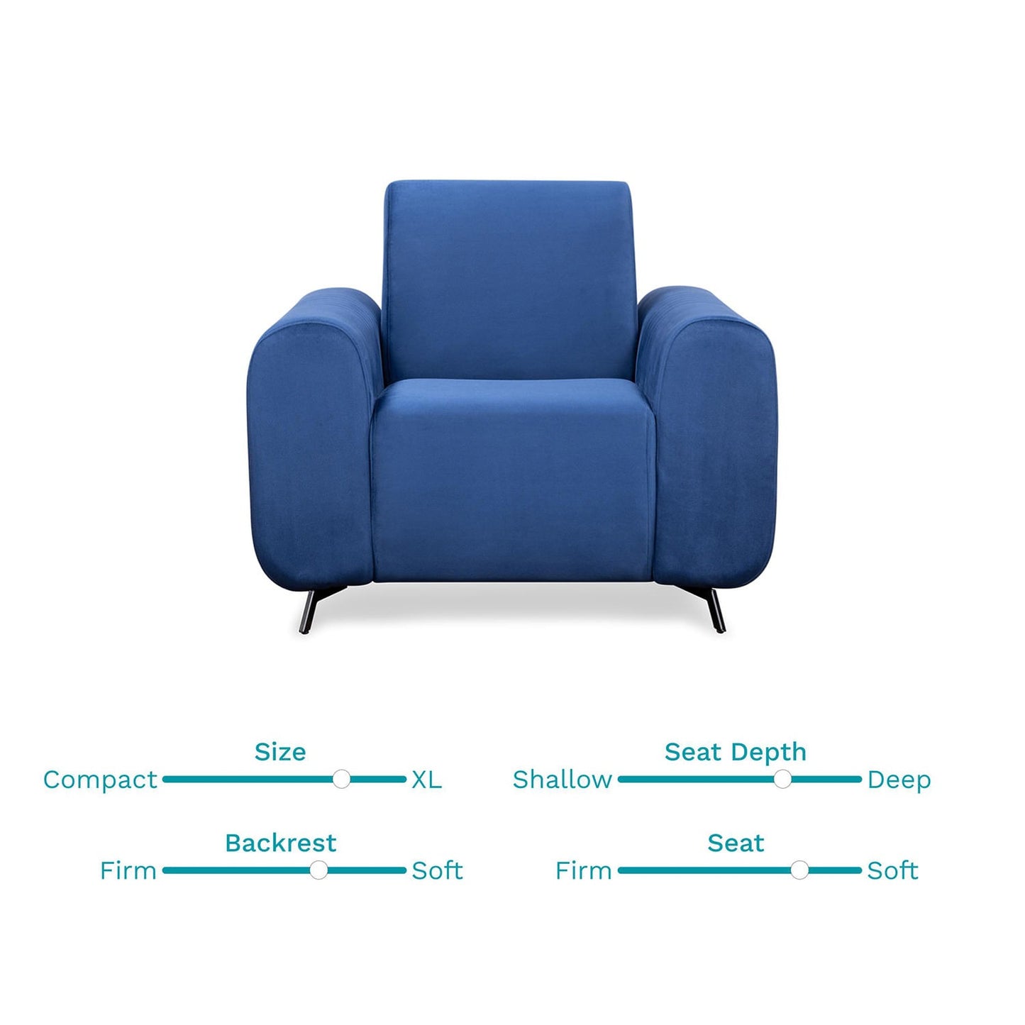 Sapphire Blue Velvet 3+1+1 Sofa Set – Luxurious Comfort & Modern Design