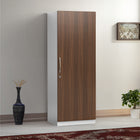 Single Door Compact Wardrobe with Hanging Rod & Storage Shelves