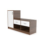 Contemporary Shoe Rack with Side Cabinet & Dual Drawers