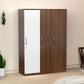 OmkarWood 3 Door Wardrobe with Hanging Space & Shelves