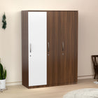 OmkarWood 3 Door Wardrobe with Hanging Space & Shelves