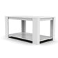 Modern Two-Tone Coffee Table with Storage Shelf