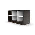 Dark Wood Open Shoe Rack with 4 Compartments – Compact Footwear Organizer (Holds 6–9 Pairs)