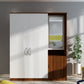 Large Wardrobe cum Dresser | Walnut and Frosty White Without Mirror