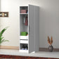 Single Door Compact Wardrobe with Hanging Rod & Storage Shelves