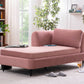 Blush Pink Velvet Chaise Lounge – Modern Lounger for Relaxing & Reading