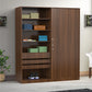 Classic Two-Door Sliding Wardrobe – Walnut Finish