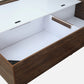 OmkarWood Serenity Queen Bed – Natural Walnut Finish with Box & Headboard Storage