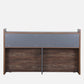 OmkarWood Serenity Queen Bed – Natural Walnut Finish with Box & Headboard Storage